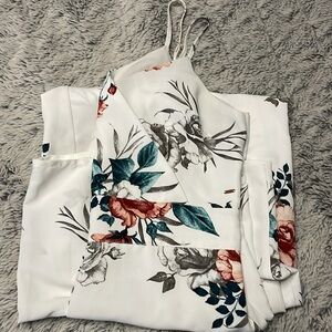 Guess Floral White Jumpsuit